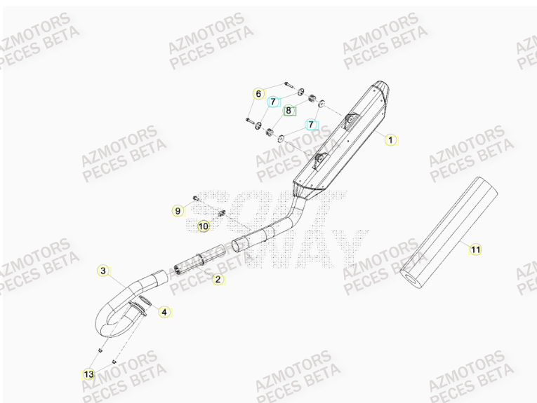 ECHAPPEMENT BETA RR 4T 480 15