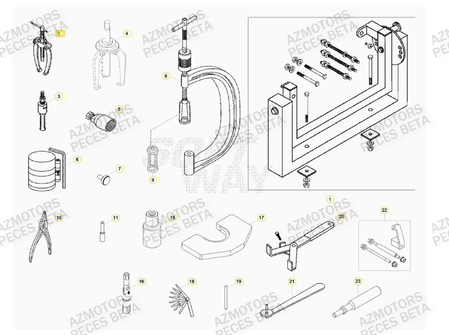 Outils BETA Pièces Beta RR 4T 480 Enduro - 2015