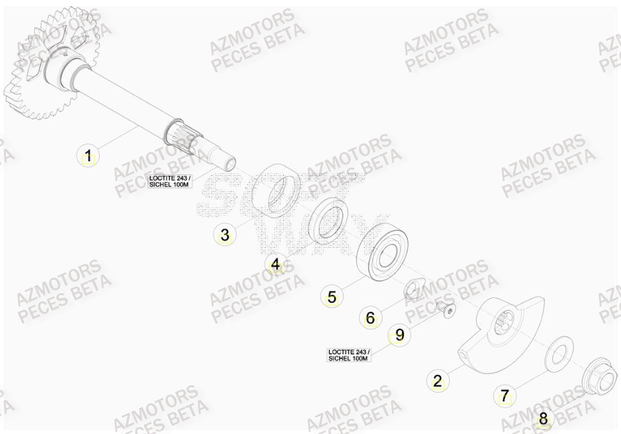 ARBRE EQUILIBRAGE BETA RR FACTORY 450 11