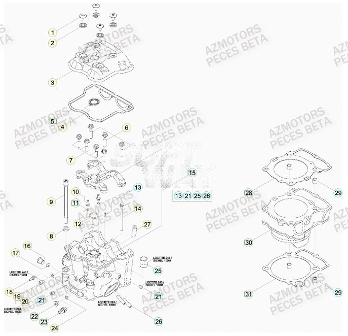 BOUCHON ARBRE COUVERCLE D EMBRAYAGE BETA pour CYLINDRE de RR-FACTORY-450-11