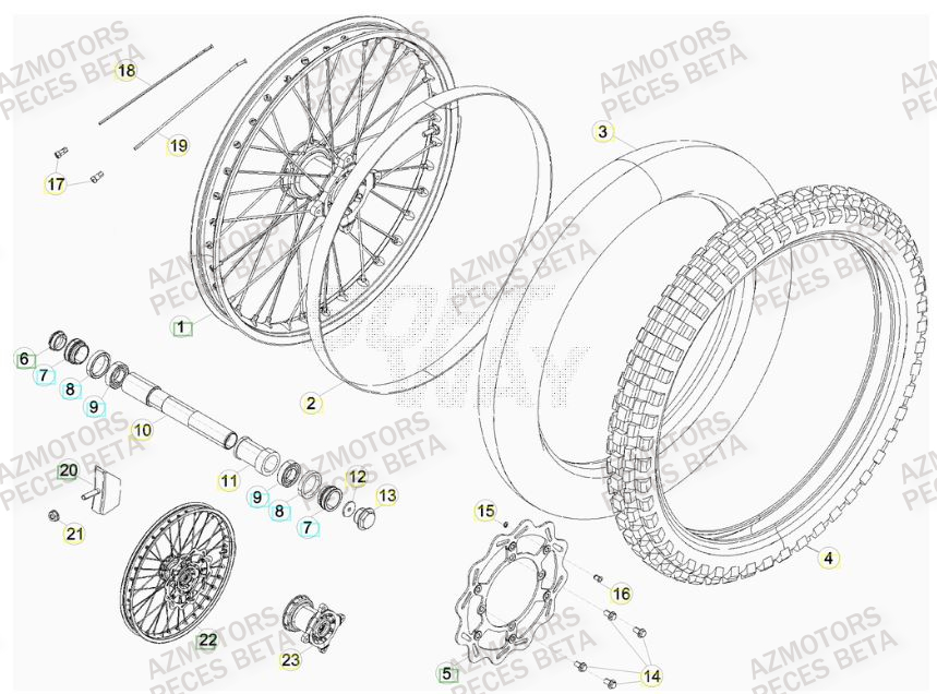 ROUE AVANT pour RR-FACTORY-450-11