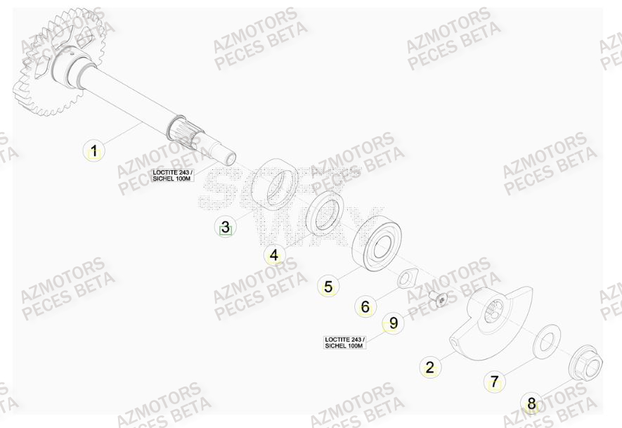 Arbre Equilibrage BETA Pièces BETA RR RACING 4T 400 - [2014]