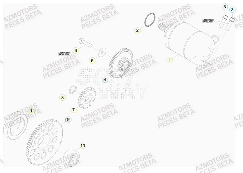 DEMARREUR BETA RRRAC 4T 400 14