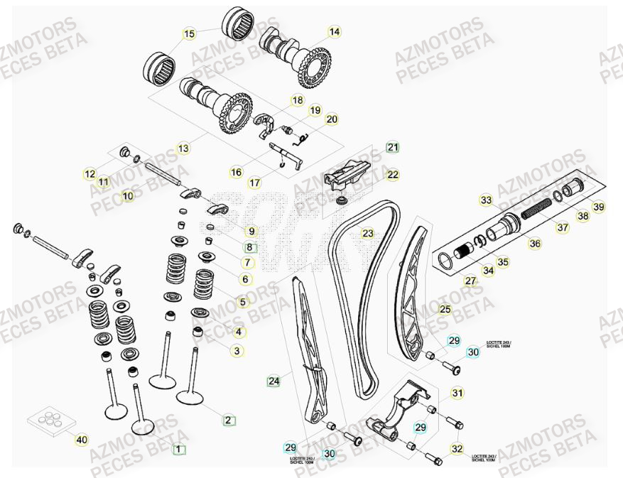 Distribution BETA Pièces BETA RR RACING 4T 400 - [2014]