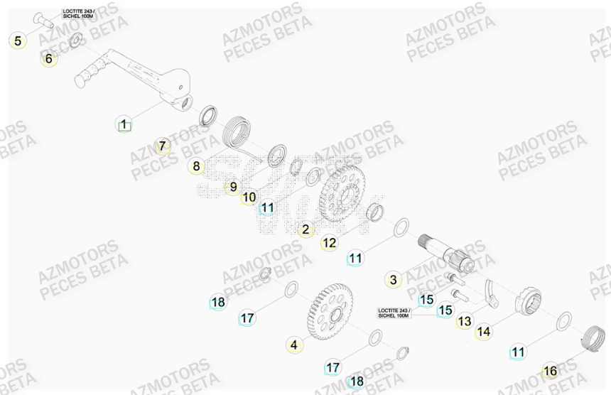 Kick Starter BETA Pièces BETA RR RACING 4T 400 - [2014]