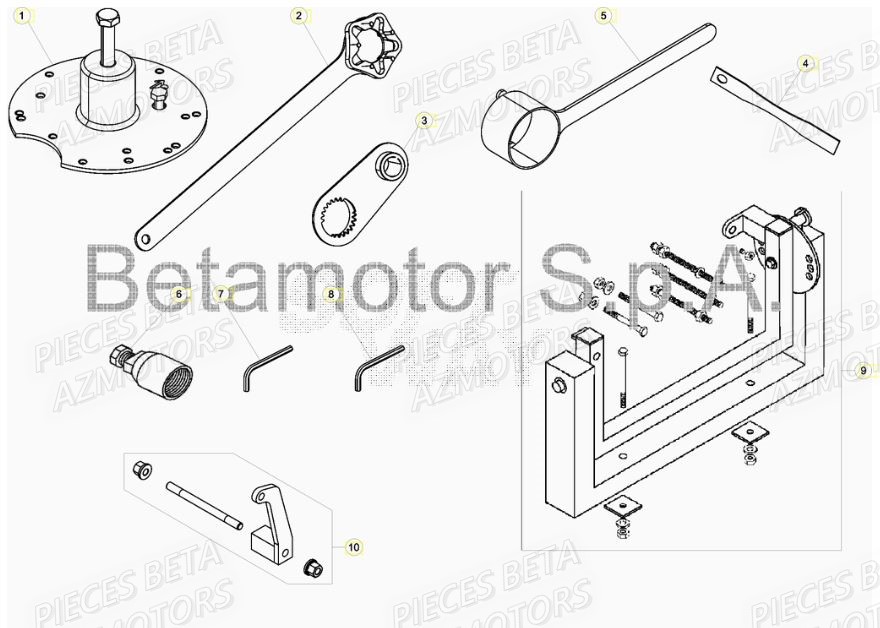 OUTILS BETA RR 125 2T 19