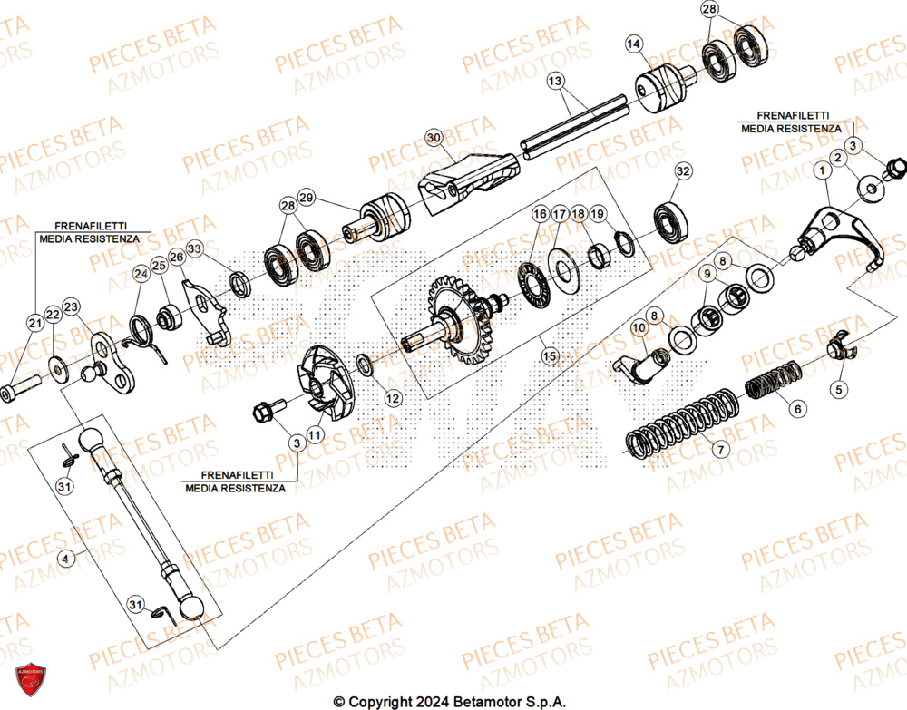 Refroidissement BETA Pièces Beta RR 125 2T X-PRO - 2025