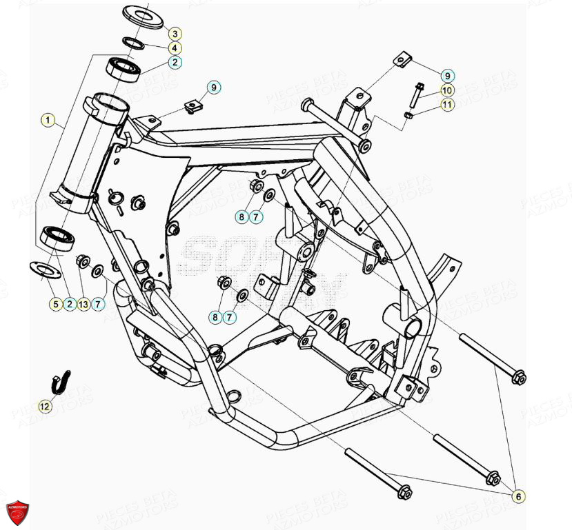 CHASSIS pour RR 125 4T LC 2020