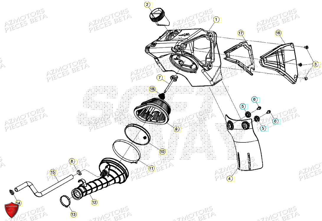 Boitier Du Filtre BETA Pièces Beta ENDURO RR 125 4T R 2024