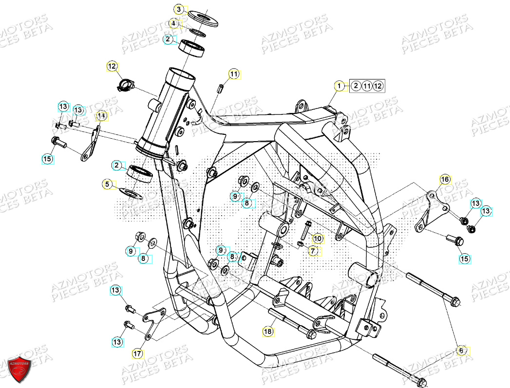 CHASSIS BETA RR 125 4T R 2024