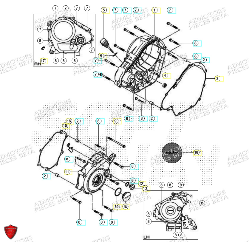 COUVERCLE CARTER BETA RR 125 4T R 2024