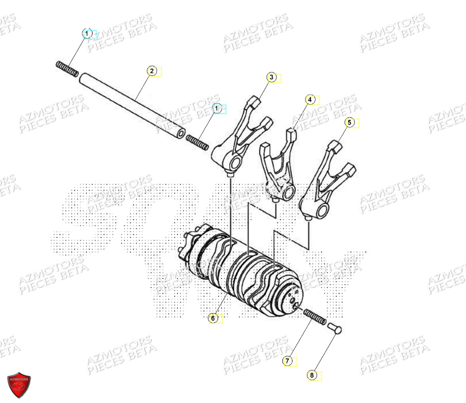 Fourchette Boite A Vitesses BETA Pièces Beta ENDURO RR 125 4T R 2024