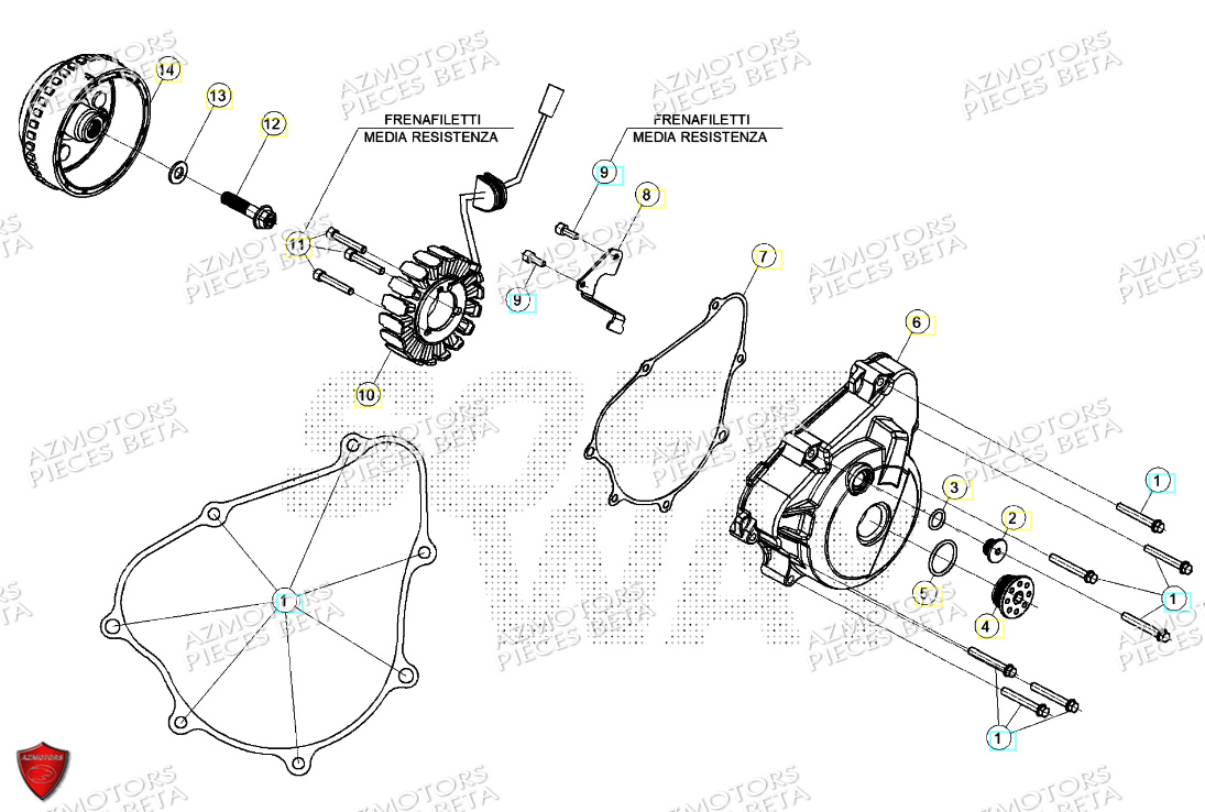 Allumage BETA Pièces Beta ENDURO RR 125 4T T 2023