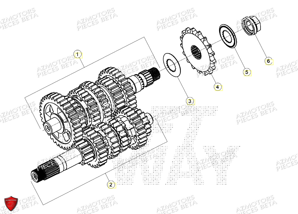 Boite A Vitesses BETA Pièces Beta ENDURO RR 125 4T T 2023