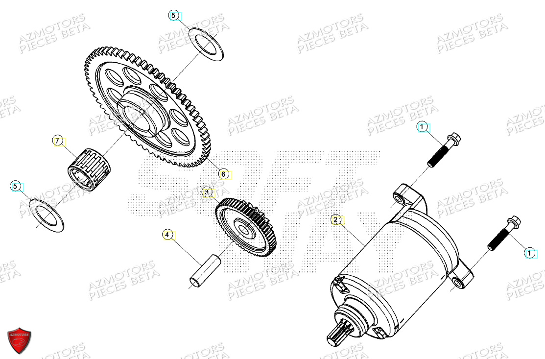 Demarreur BETA Pièces Beta ENDURO RR 125 4T T 2023