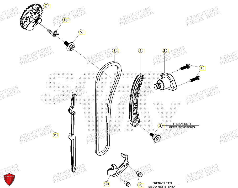 Distribution BETA Pièces Beta ENDURO RR 125 4T T 2023