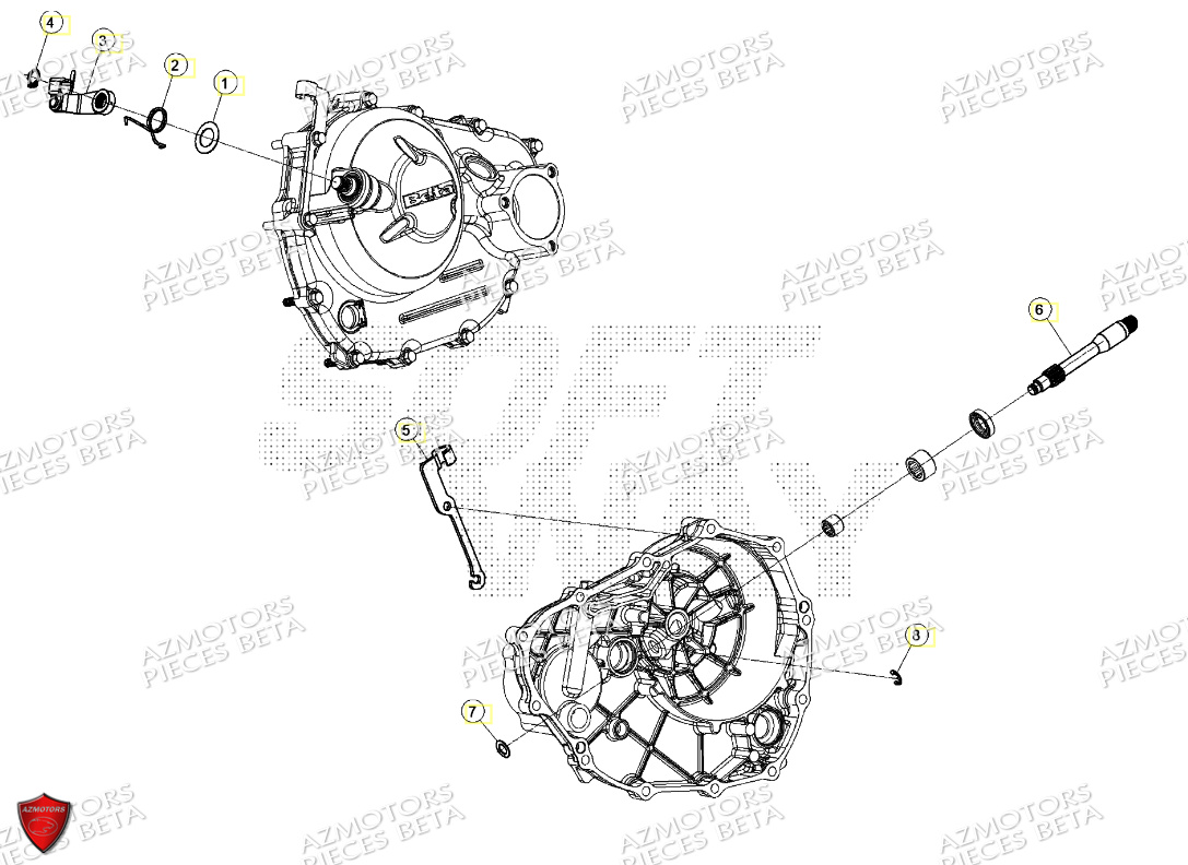 TRANSMISSION PRINCIPALE EMBRAYAGE BETA RR 125 4T T 2023