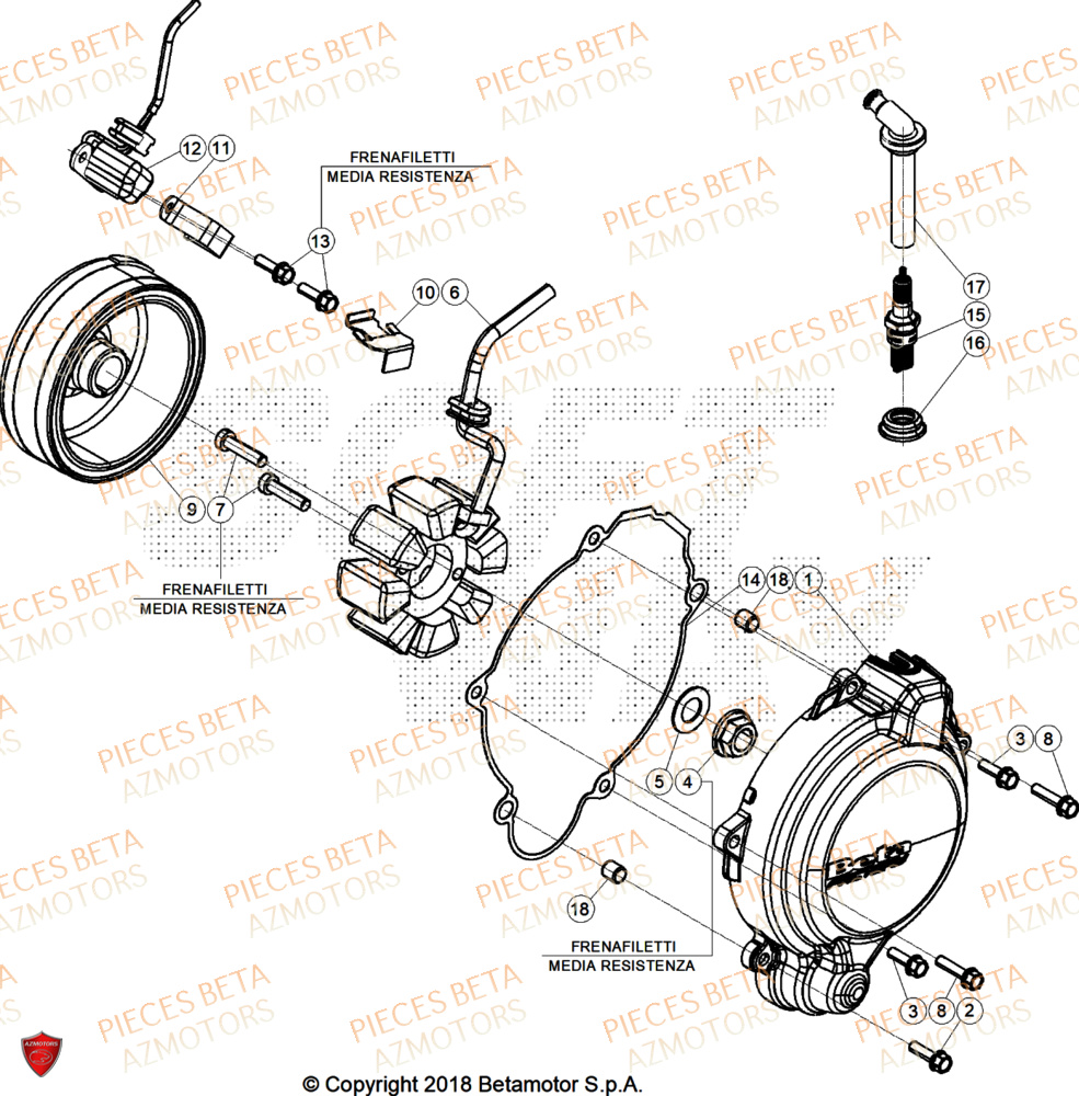 Allumage BETA Pièces Beta RR 125 2T RACE - 2025