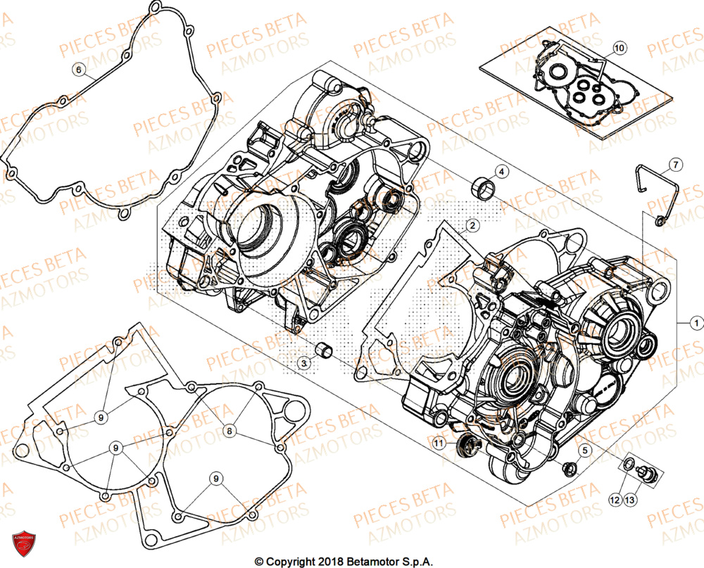 Carter BETA Pièces Beta RR 125 2T RACE - 2025