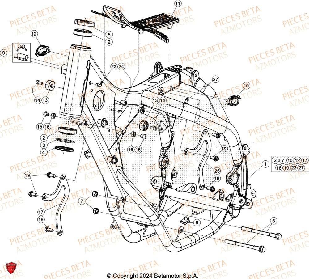 Chassis BETA Pièces Beta RR 125 2T RACE - 2025