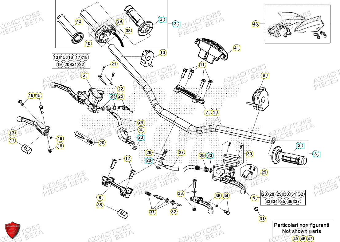 Commandes Guidon BETA Pièces Beta RR 125 2T RACING - 2024