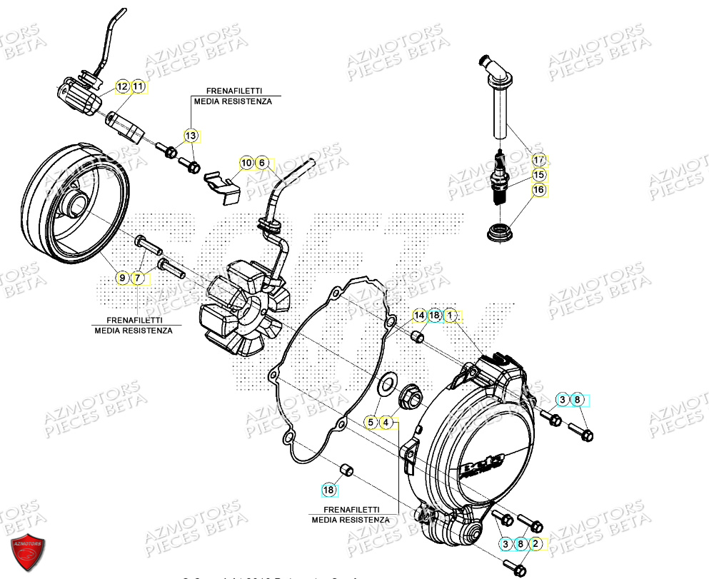 Culasse BETA Pièces Beta RR 125 2T RACING - 2024