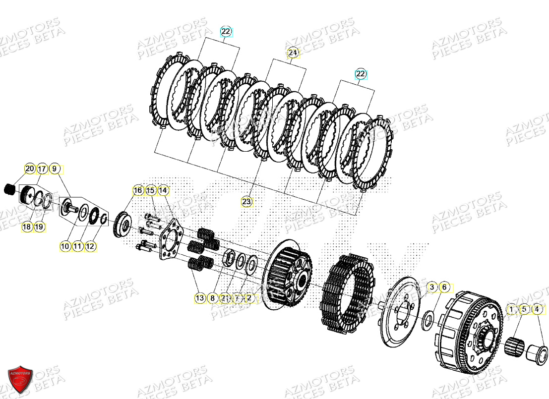 Embrayage BETA Pièces Beta RR 125 2T RACING - 2024