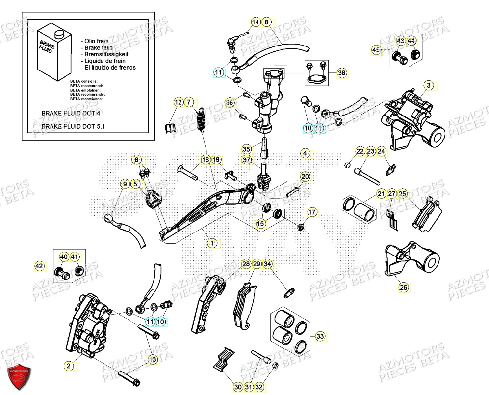 Freins BETA Pièces Beta RR 125 2T RACING - 2024