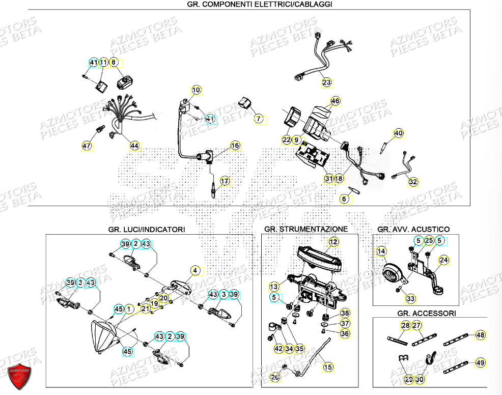 Installation Electrique BETA Pièces Beta RR 125 2T RACING - 2024