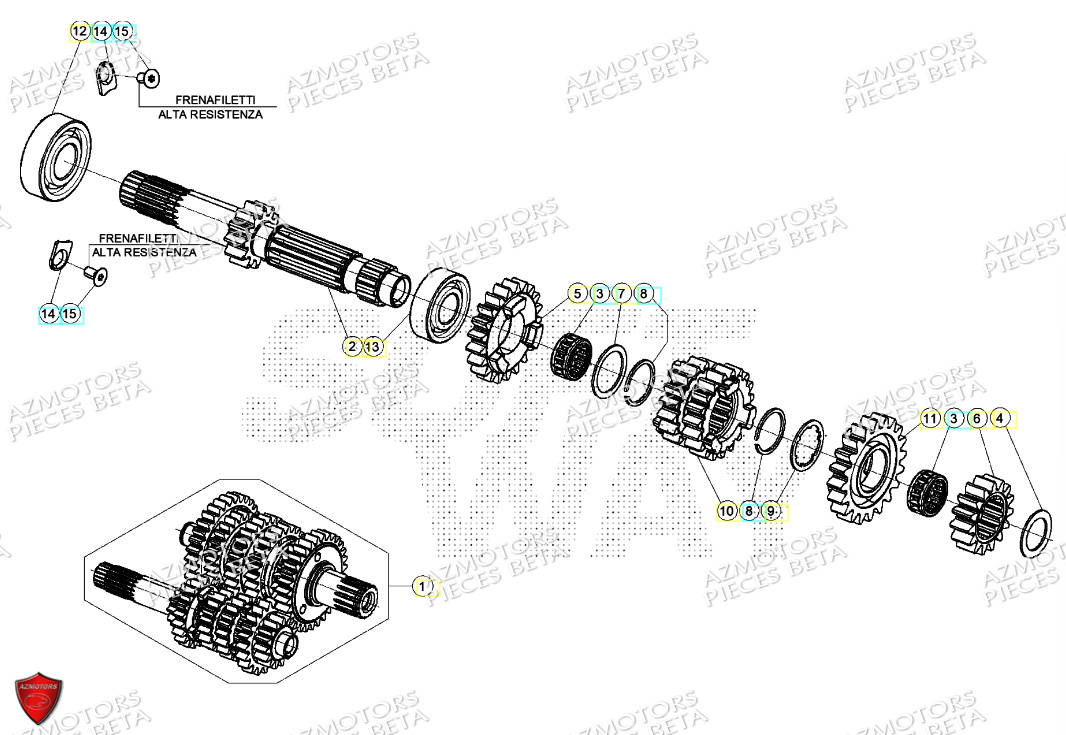 Boite  A Vitesses BETA Pieces Beta RR 200 2T - 2024