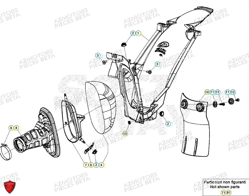 BOITIER DU FILTRE BETA RR 200 2T 2024