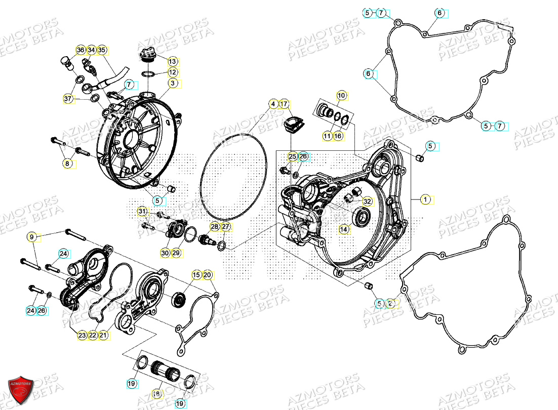 Couvercle De Carters BETA Pieces Beta RR 200 2T - 2024