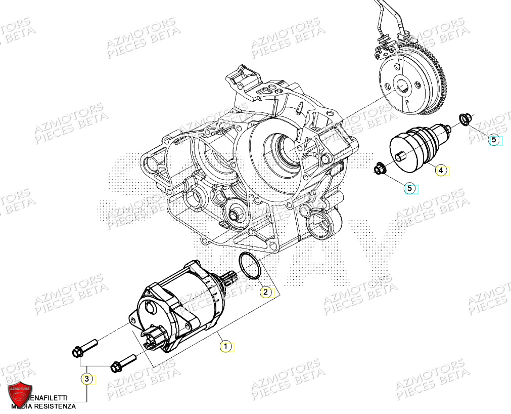 Demarreur BETA Pieces Beta RR 200 2T - 2024