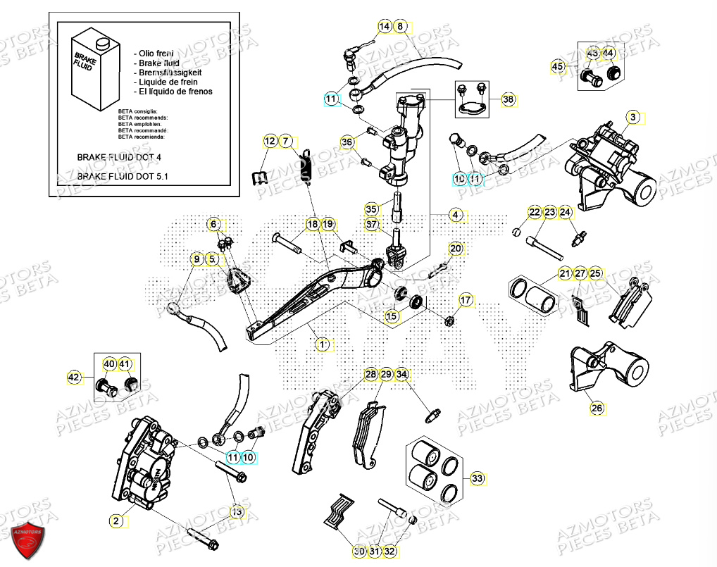 Freins BETA Pieces Beta RR 200 2T - 2024