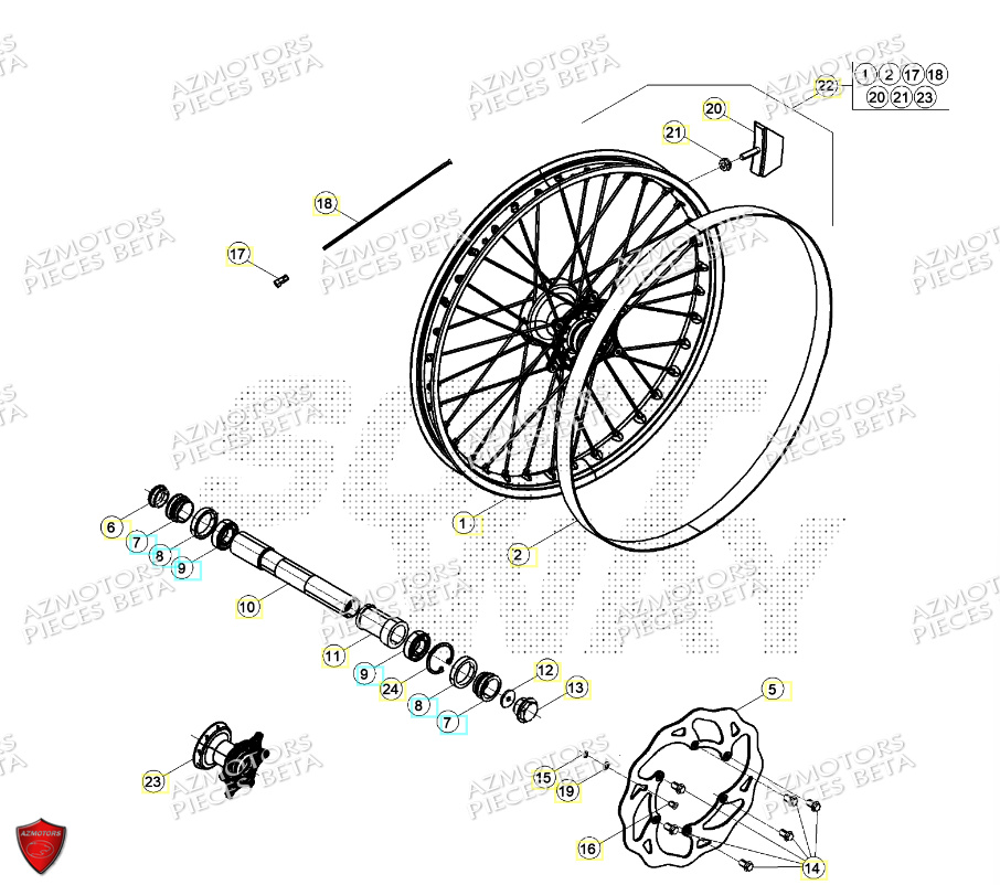 ROUE AVANT BETA RR 200 2T 2024