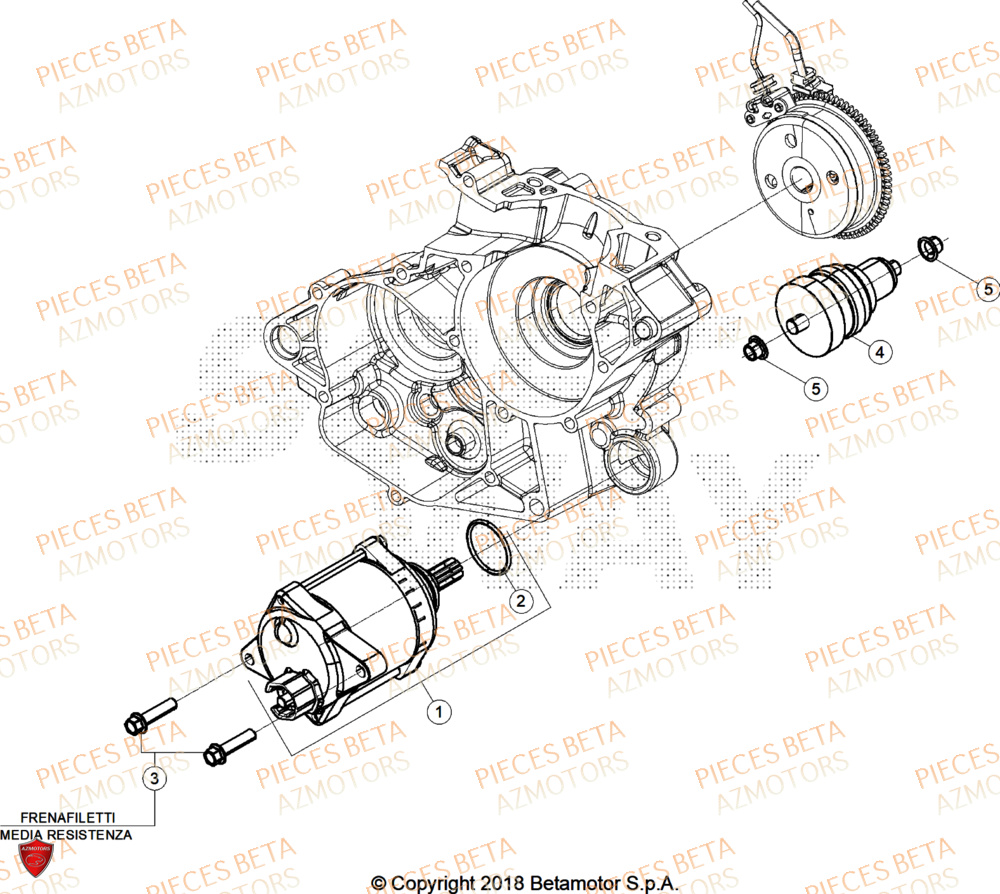 Demarreur BETA Pièces RR 200 RACE 2T - 2025