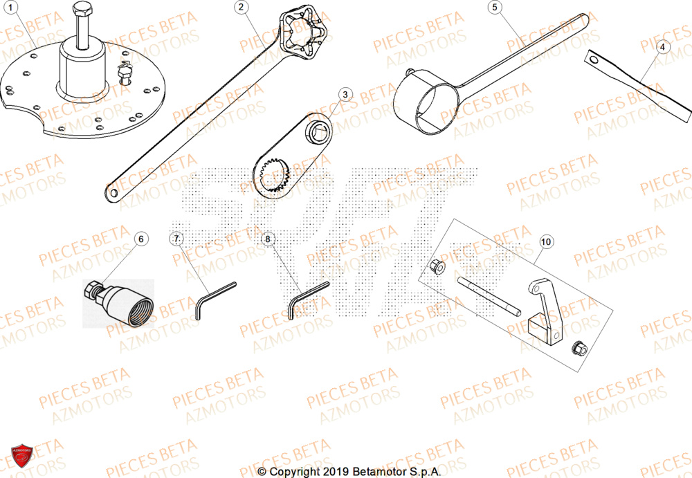 Outillage BETA Pièces RR 200 RACE 2T - 2025