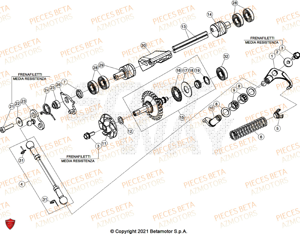 Refroidissement BETA Pièces RR 200 RACE 2T - 2025