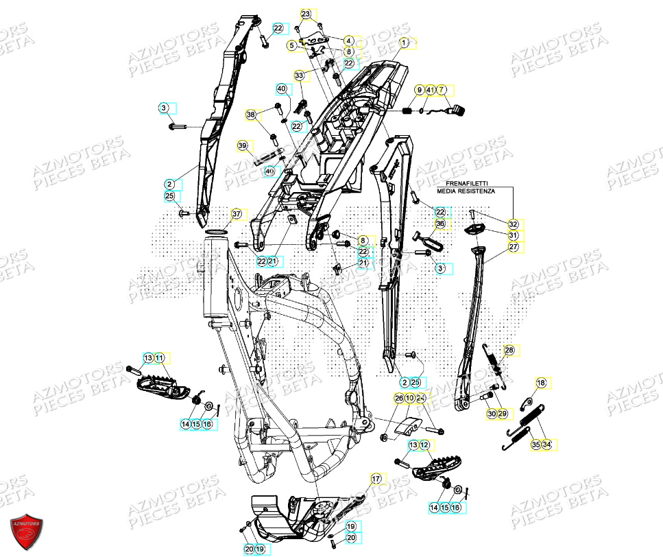 Accessoires Du Chassis BETA Pièces RR 200 RACING 2T - 2024