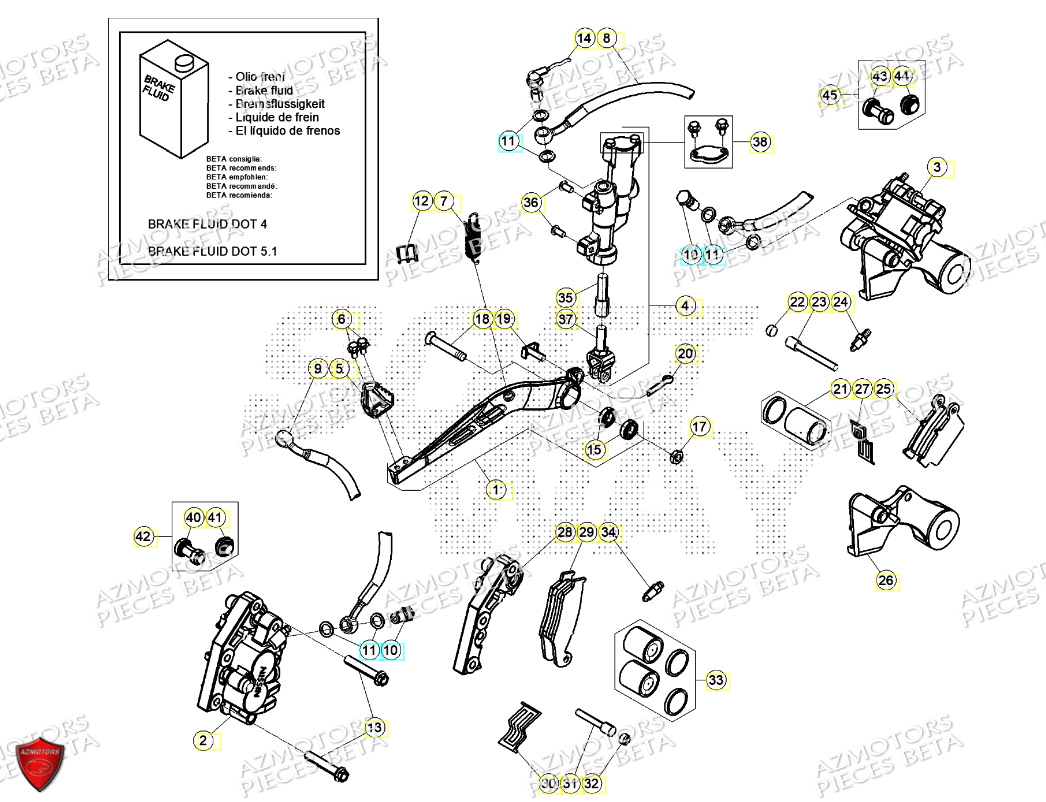 Freins BETA Pièces RR 200 RACING 2T - 2024