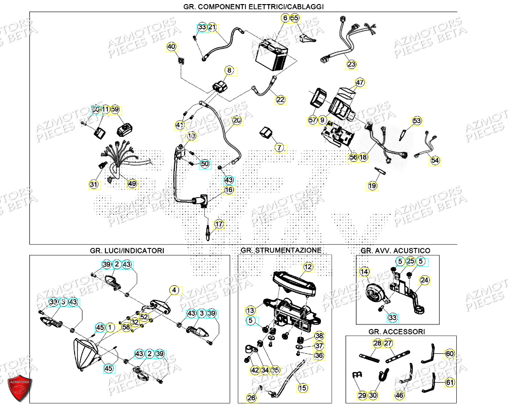 Installation Electrique BETA Pièces RR 200 RACING 2T - 2024