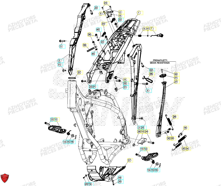 Accessoires Du Chassis BETA Pieces BETA RR 2T 250 - (2024)