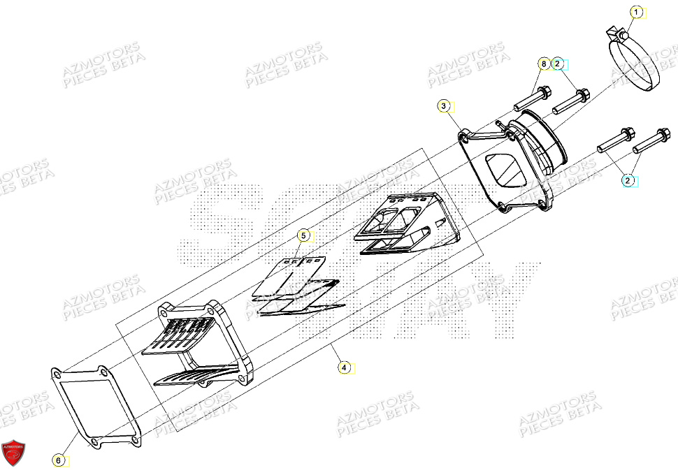 Boite A Clapet BETA Pieces BETA RR 2T 250 - (2024)