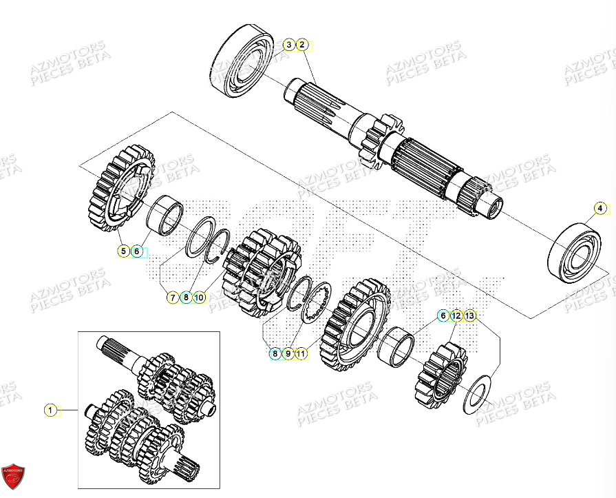 Boite A Vitesses BETA Pieces BETA RR 2T 250 - (2024)