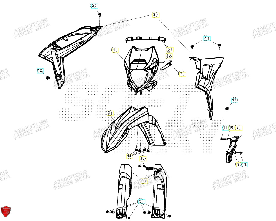 Carenages Avant BETA Pieces BETA RR 2T 250 - (2024)