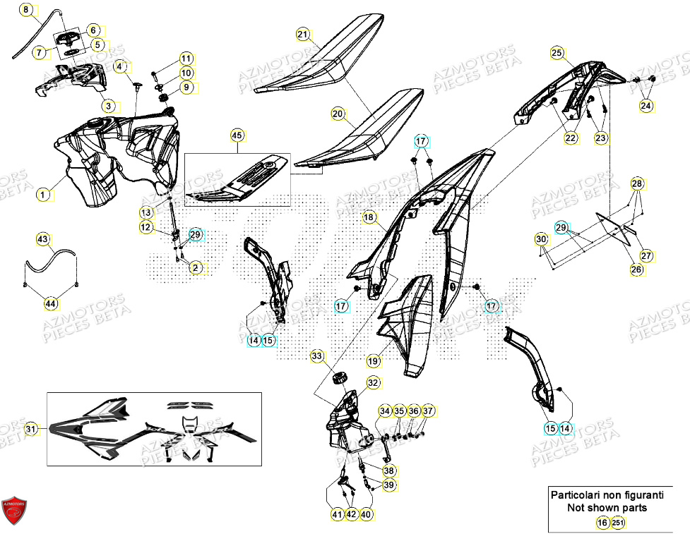 Carenages Reservoir Selle BETA Pieces BETA RR 2T 250 - (2024)