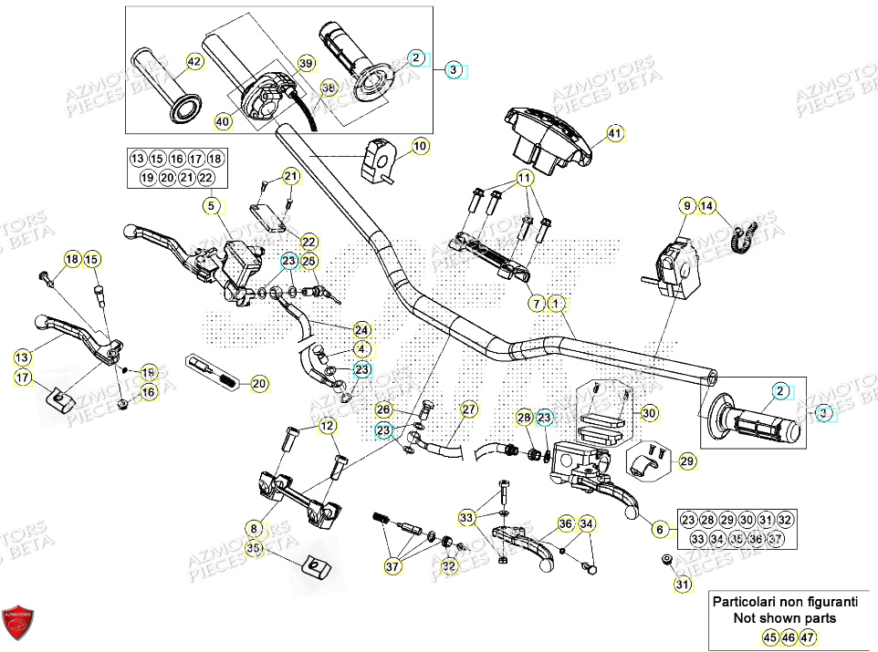 Commande Guidon Leviers BETA Pieces BETA RR 2T 250 - (2024)