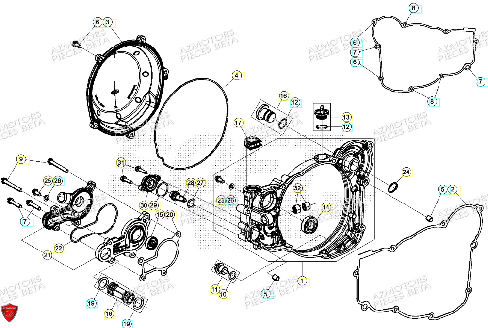 Couvercle Embrayage BETA Pieces BETA RR 2T 250 - (2024)