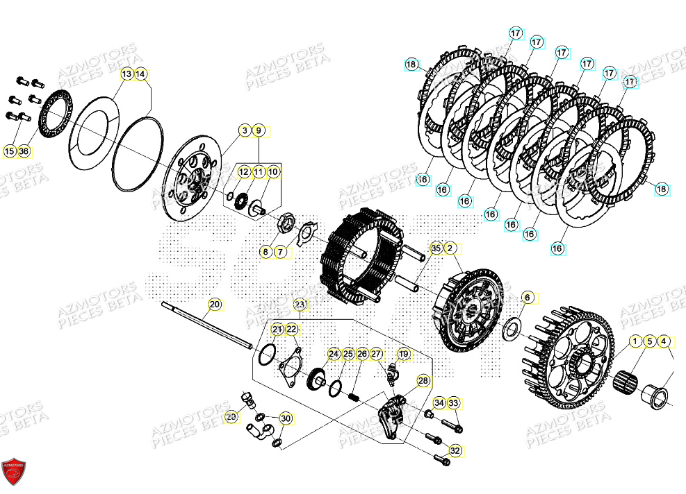 Embrayage BETA Pieces BETA RR 2T 250 - (2024)