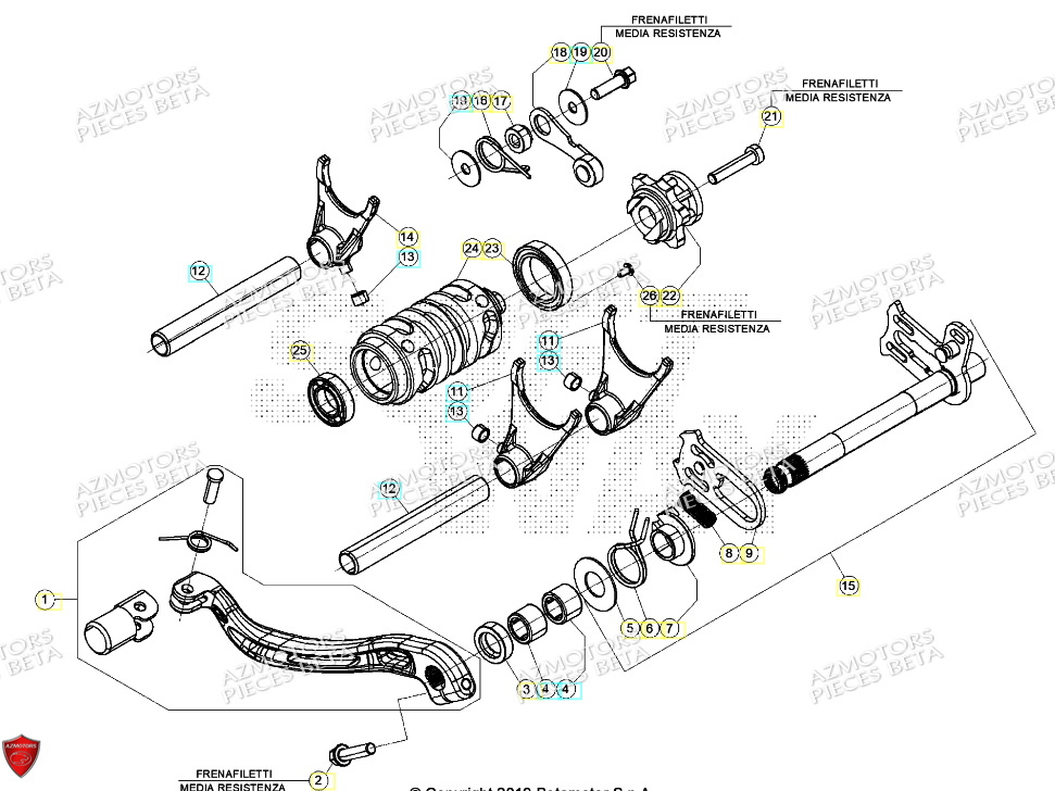 Selecteur De Vitesses BETA Pieces BETA RR 2T 250 - (2024)